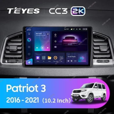 Штатная магнитола Teyes CC3 2K 4/64 UAZ Patriot 3 (2016-2021) F2