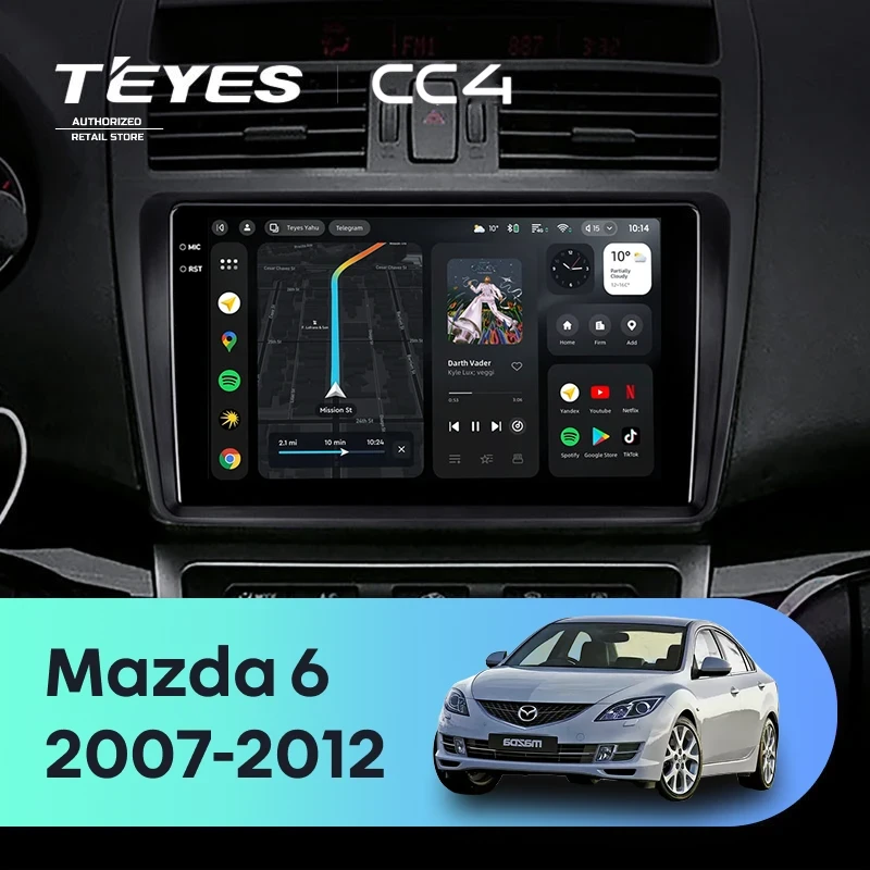 Штатная магнитола Teyes CC4 6/64 Mazda 6 2 GH (2007-2012)