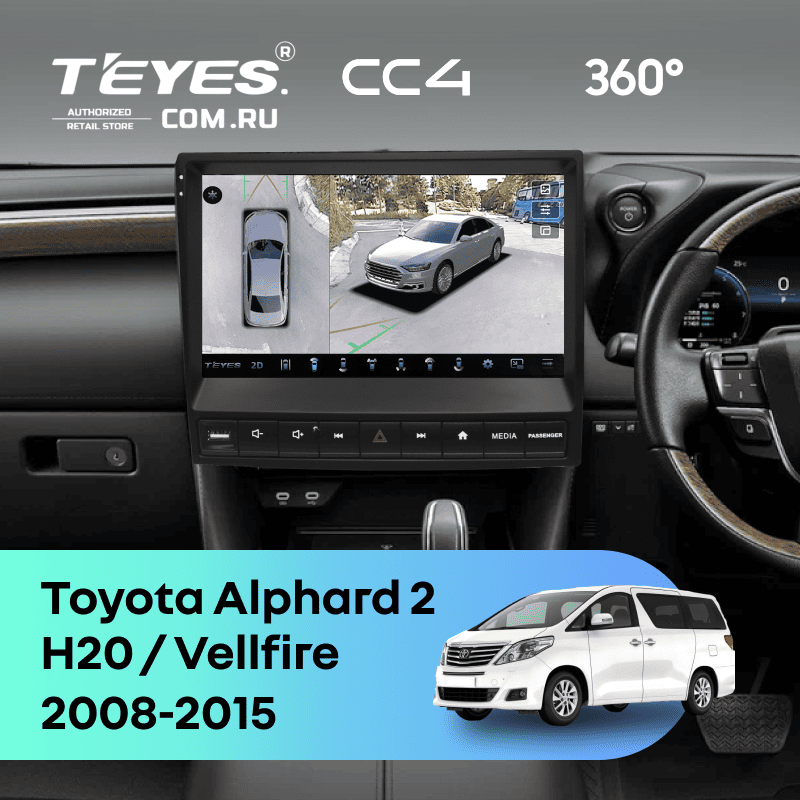 Штатная магнитола Teyes CC4 360 6/64 Toyota Alphard 2 H20 (2008-2015) F3