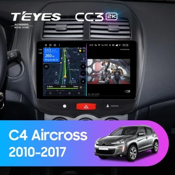 Штатная магнитола Teyes CC3 2K 4/32 Citroen C4 Aircross (2010-2017) F1 Тип-A