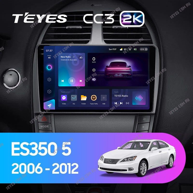 Штатная магнитола Teyes CC3 2K 360 6/128 Lexus ES350 5 V XV40 (2006-2012) Тип-C