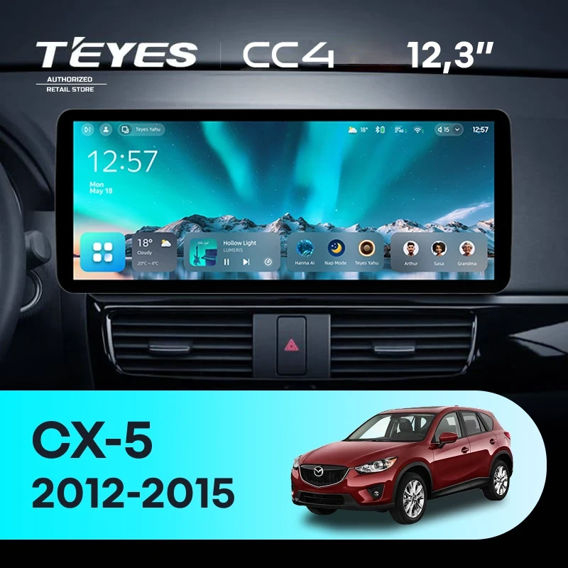 Штатная магнитола Teyes CC4 12.3" 6/64 Mazda CX-5 (2012-2015) Тип-C