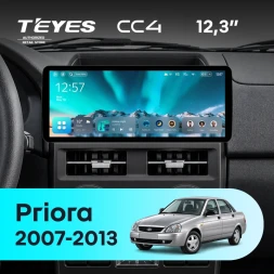 Штатная магнитола Teyes CC4 12.3" 6/64 LADA Priora 1 (2007-2013) F1