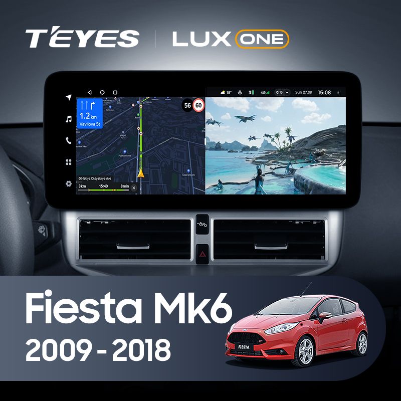 Штатная магнитола Teyes LUX ONE 4/32 Ford Fiesta Mk 6 (2013-2018) Тип-B