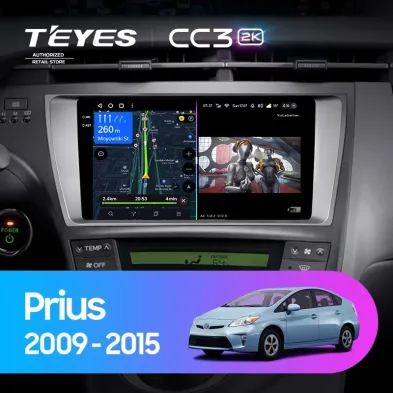 Штатная магнитола Teyes CC3 2K 360 6/128 Toyota Prius XW30 (2009-2015)