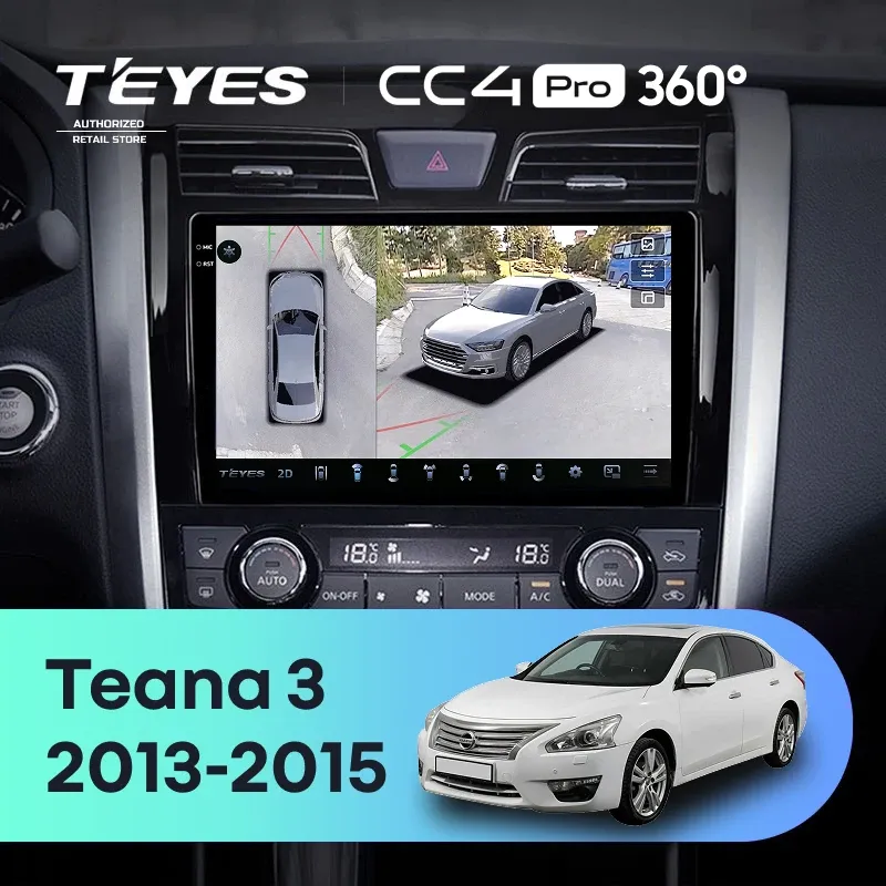 Штатная магнитола Teyes CC4 Pro 360 12/256 Nissan Teana J33 (2013-2015) Тип-B