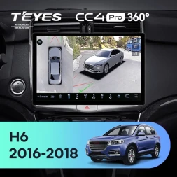 Штатная магнитола Teyes CC4 Pro 360 12/256 Haval H6 (2016-2018) (11")