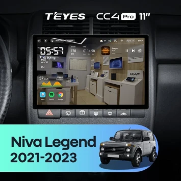 Штатная магнитола Teyes CC4 Pro 8/128 Lada Niva Legend (2021-2023) (11")