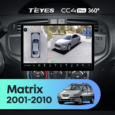 Штатная магнитола Teyes CC4 Pro 360 12/256 Hyundai Matrix (2001-2010) (13")