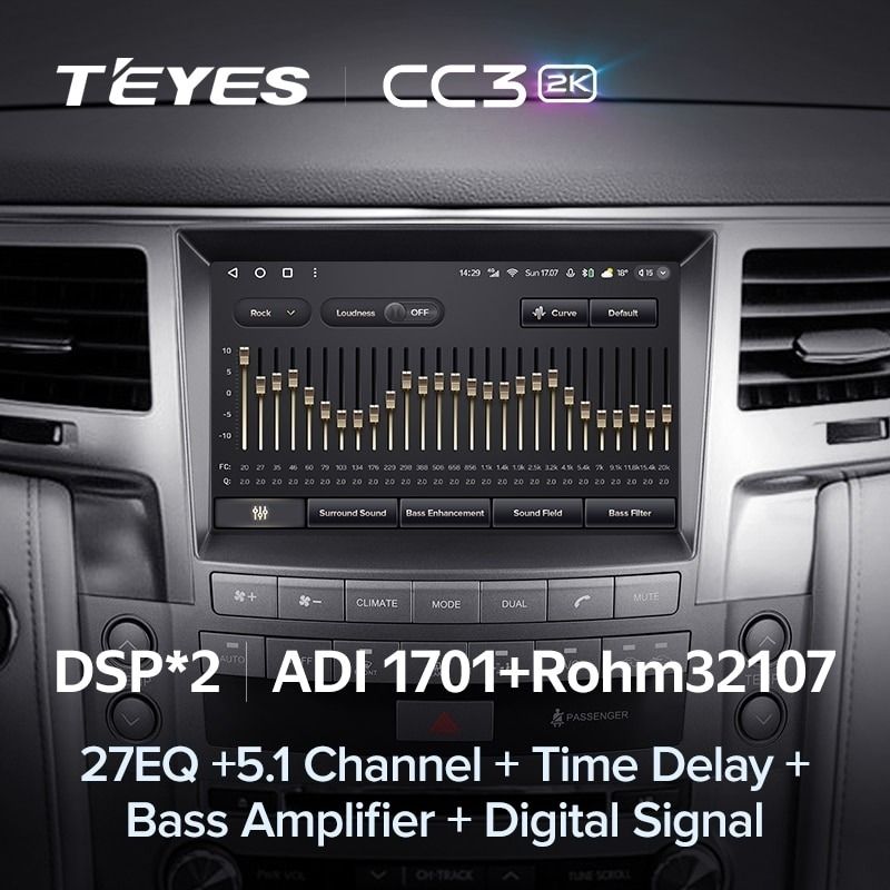 Штатная магнитола Teyes CC3 2K 4/64 Lexus LX570 J200 3 (2007-2015) Тип-B