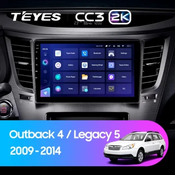 Штатная магнитола Teyes CC3 2K 360 6/128 Subaru Outback 4 (2009-2014)
