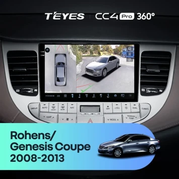 Штатная магнитола Teyes CC4 Pro 360 8/128 Hyundai Rohens Genesis (2008-2013) F1