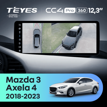 Штатная магнитола Teyes CC4 Pro 12.3" 360 12/256 Mazda 3 BP (2018-2023) Тип-B