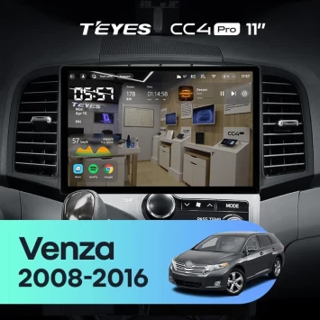 Штатная магнитола Teyes CC4 Pro 8/128 Toyota Venza (2008-2016) (11")