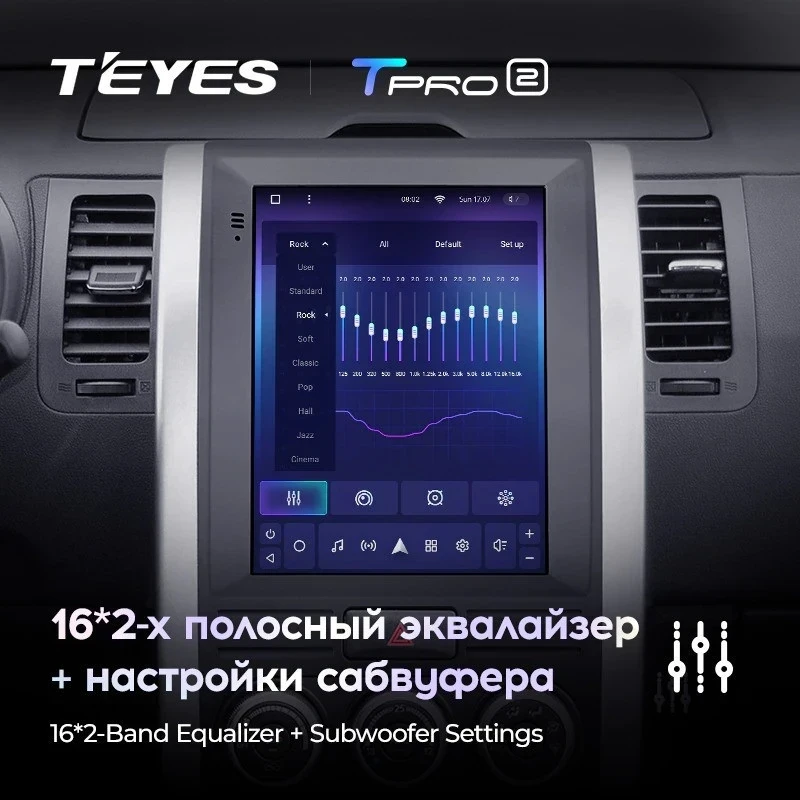 Штатная магнитола Tesla style Teyes TPRO 2 6/128 Nissan X-Trail (2007-2015) F1