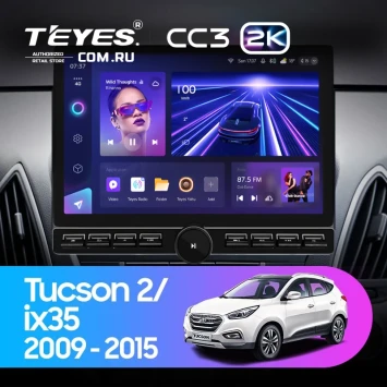 Штатная магнитола Teyes CC3 2K 6/128 Hyundai ix35 (2009-2015) (Tucson 2) Тип-C (13" с кнопками)