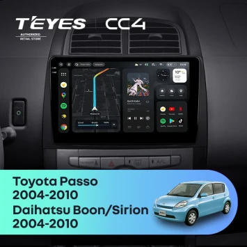 Штатная магнитола Teyes CC4 8/128 Toyota Passo XC10 (2004-2010)