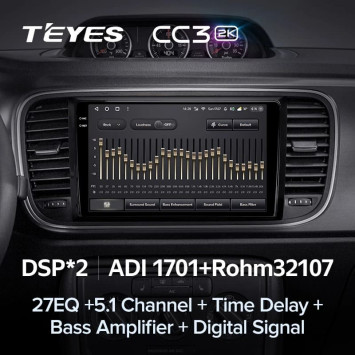 Штатная магнитола Teyes CC3 2K 4/64 Volkswagen Beetle A5 (2011-2019) (10 inch Universal)