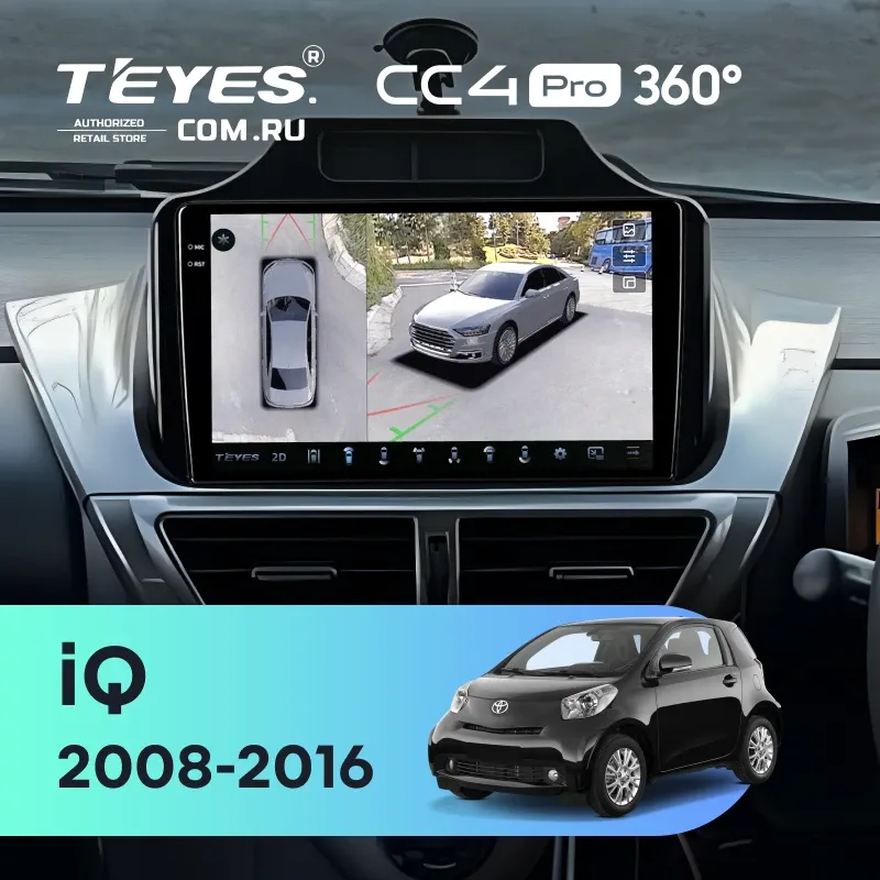 Штатная магнитола Teyes CC4 Pro 360 8/128 Toyota iQ (2008-2016)