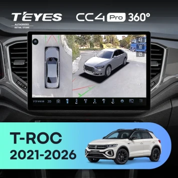 Штатная магнитола Teyes CC4 Pro 360 8/128 Volkswagen T-ROC (2021-2026) (13")