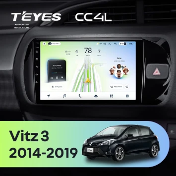 Штатная магнитола Teyes CC4L 4/64 Toyota Vitz III XP130 (2014-2019) Правый руль