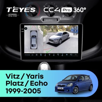 Штатная магнитола Teyes CC4 Pro 360 8/128 Toyota Yaris (1999-2005) F1