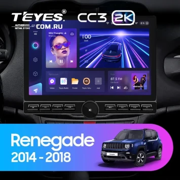 Штатная магнитола Teyes CC3 2K 6/128 Jeep Renegade (2014-2018) (13" с кнопками)