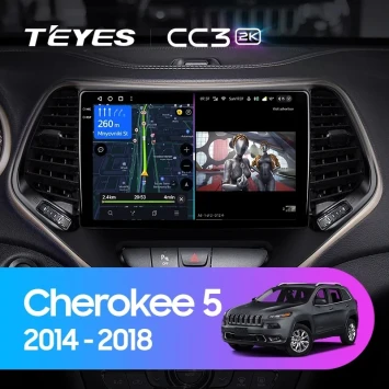 Штатная магнитола Teyes CC3 2K 4/64 Jeep Cherokee 5 KL (2014-2018)