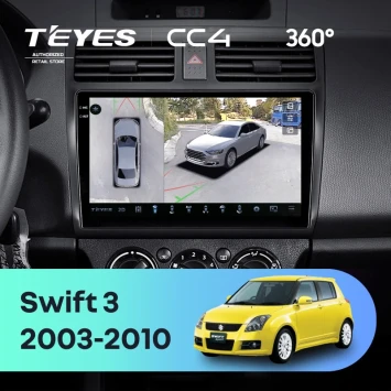 Штатная магнитола Teyes CC4 360 6/64 Suzuki Swift 3 (2003-2010)