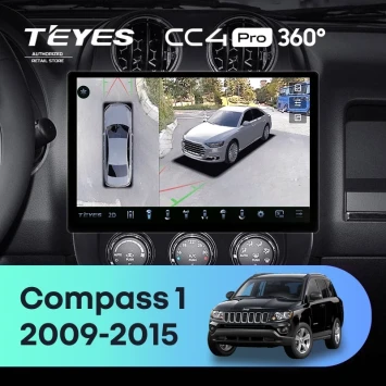 Штатная магнитола Teyes CC4 Pro 360 8/128 Jeep Compass 1 MK (2009-2015) (13")