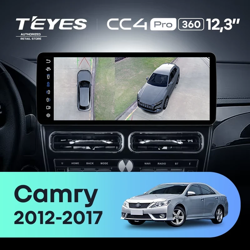 Штатная магнитола Teyes CC4 Pro 12.3" 360 8/128 Toyota Camry XV55 XV50 (2012-2017) F1