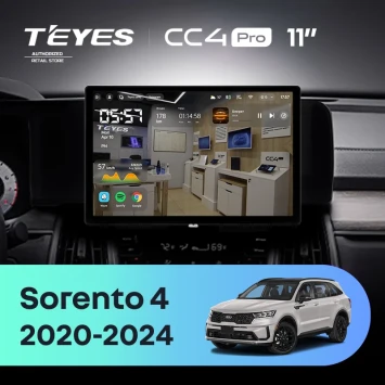 Штатная магнитола Teyes CC4 Pro 12/256 Kia Sorento 4 MQ4 (2020-2024) (11")