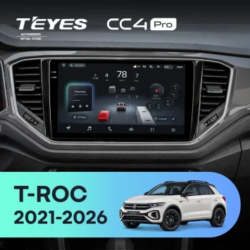 Штатная магнитола Teyes CC4 Pro 8/128 Volkswagen T-ROC (2021-2026)