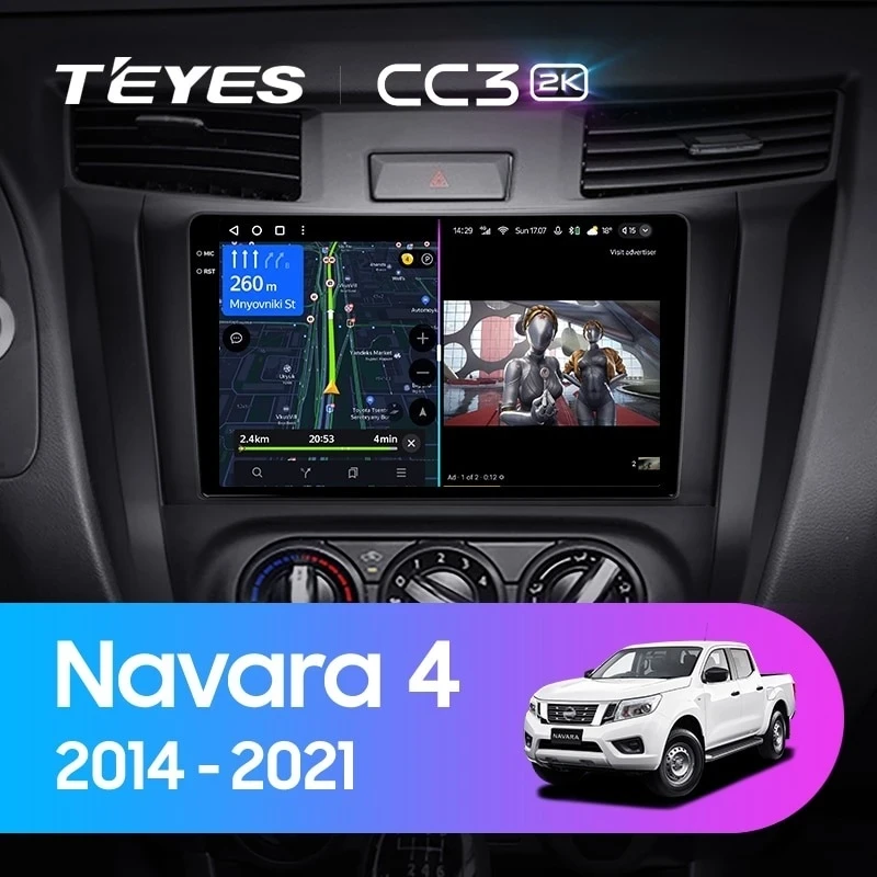 Штатная магнитола Teyes CC3 2K 4/32 Nissan Navara D23 IV (2014-2021) Тип-A