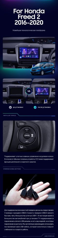 Штатная магнитола Teyes CC3 2K 4/32 Honda Freed 2 (2016-2020)