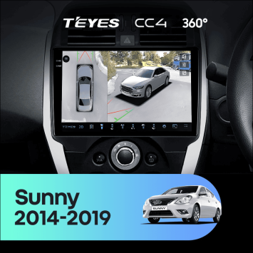 Штатная магнитола Teyes CC4 360 8/128 Nissan Sunny (2014-2019) F2 Правый руль