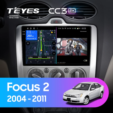 Штатная магнитола Teyes CC3 2K 360 6/128 Ford Focus 2 Mk 2 (2004-2011) F2