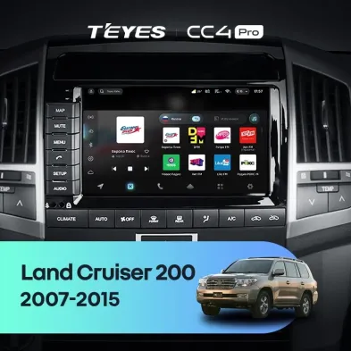 Штатная магнитола Teyes CC4 Pro 12/256 Toyota Land Cruiser 11 200 (2007-2015) F2 Тип-A