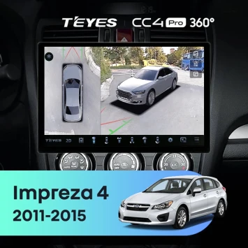 Штатная магнитола Teyes CC4 Pro 360 12/256 Subaru Impreza 4 (2011-2015) Тип-B (13")