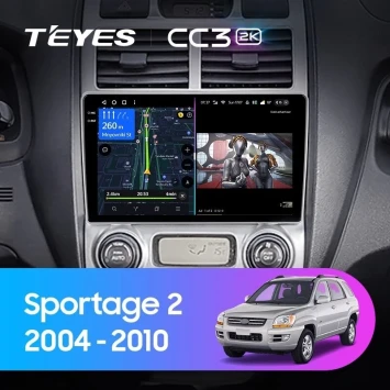 Штатная магнитола Teyes CC3 2K 4/32 Kia Sportage 2 (2004-2010) F1