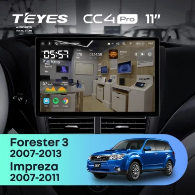 Штатная магнитола Teyes CC4 Pro 8/128 Subaru Impreza GH GE (2007-2013) (11")