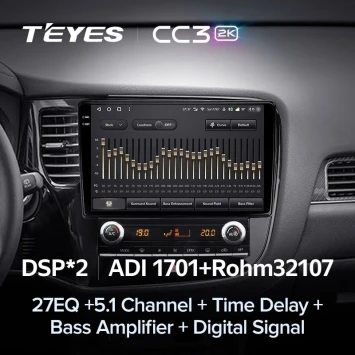 Штатная магнитола Teyes CC3 2K 6/128 Mitsubishi Outlander 3 (2018-2021)