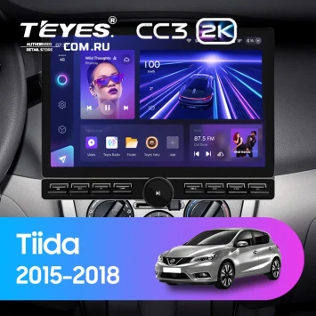 Штатная магнитола Teyes CC3 2K 6/128 Nissan Tiida C13 (2015-2018) (13" с кнопками)
