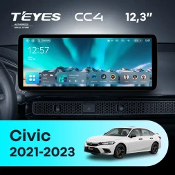 Штатная магнитола Teyes CC4 12.3" 8/128 Honda Civic FE FL (2021-2023)