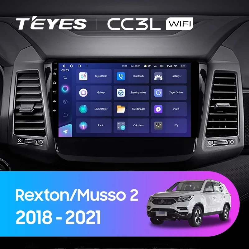 Штатная магнитола Teyes CC3L WiFi 2/32 SsangYong Rexton Y450 Y400 (2018-2021)