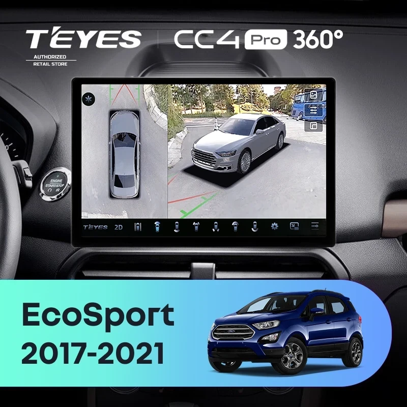 Штатная магнитола Teyes CC4 Pro 360 12/256 Ford EcoSport (2017-2021) (11")