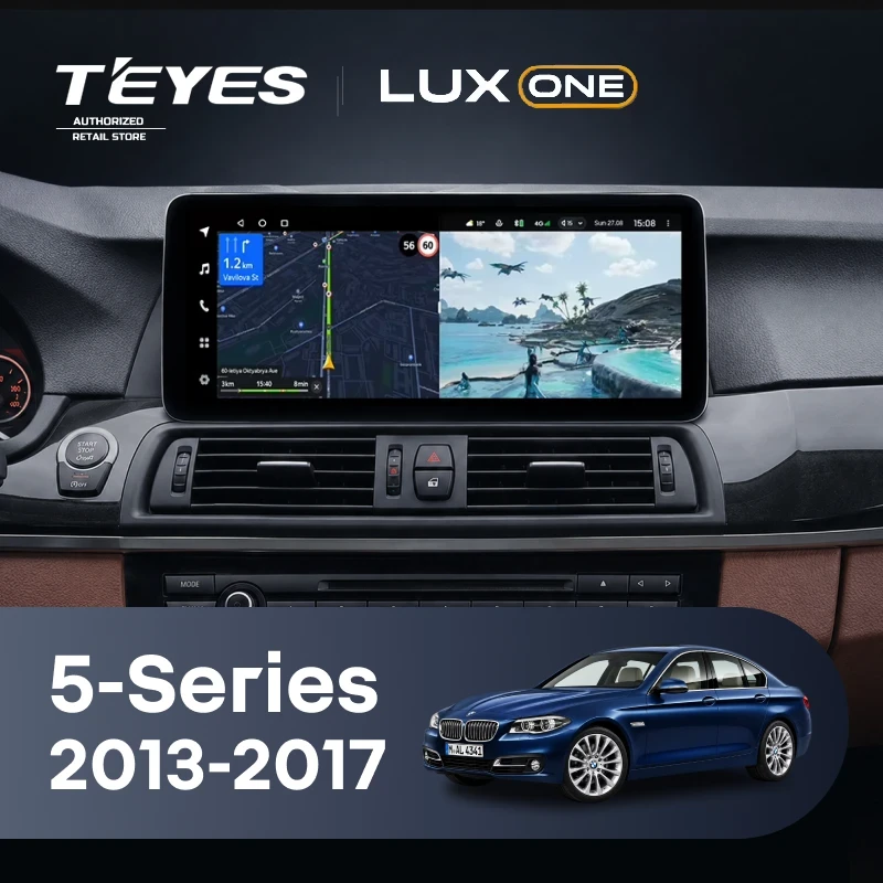Штатная магнитола Teyes LUX ONE 6/128 BMW 5-Series F10 F11 (NBT) (2013-2017) Universal
