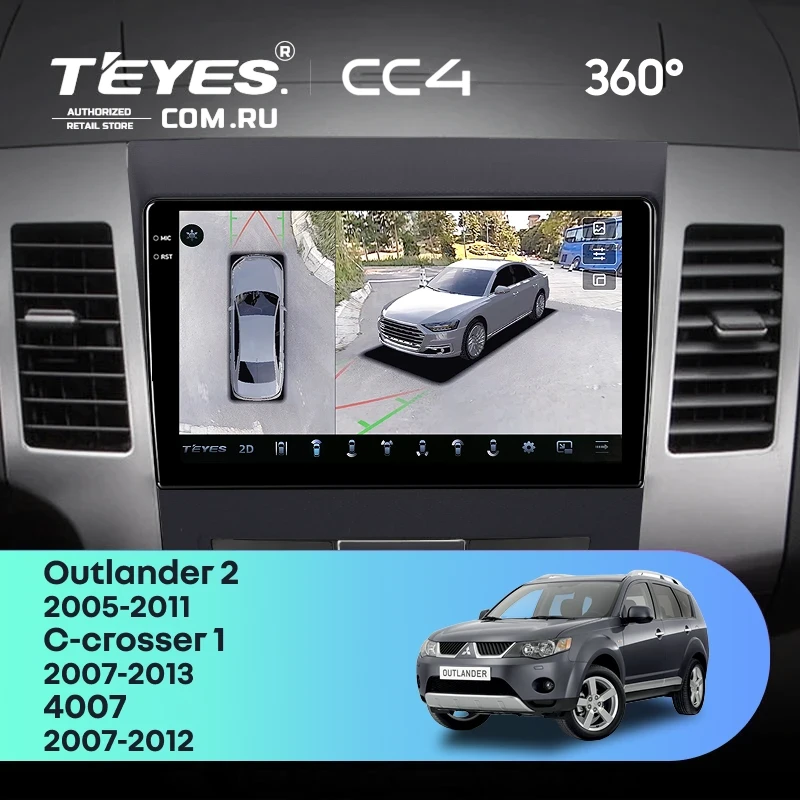Штатная магнитола Teyes CC4 360 6/64 Peugeot 4007 (2007-2012) F2 Тип-B