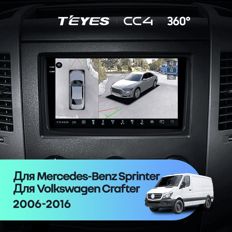 Штатная магнитола Teyes CC4 360 6/64 Mercedes-Benz Sprinter (2006-2016) F2