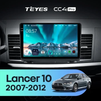 Штатная магнитола Teyes CC4 Pro 8/128 Mitsubishi Lancer 10 CY (2007-2012) Тип-B